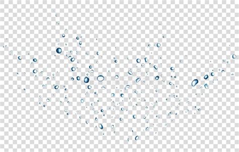 Blue Water Splash And Drops On Transparent Background Stock Vector