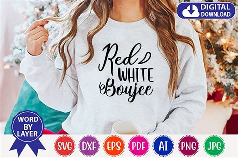 Red White Boujee Svg Graphic By Premium Svg Art Creative Fabrica