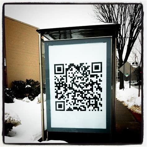 Qr Code On Bus Stop Near Mit Flickr Photo Sharing