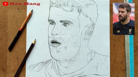 how to draw alisson becker รางภาพอลสสน เบคเกอร ดวยการตสเกล