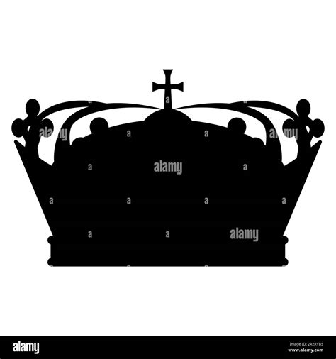 Crown Silhouette Classic Royal Symbol Religion Insignia Christian