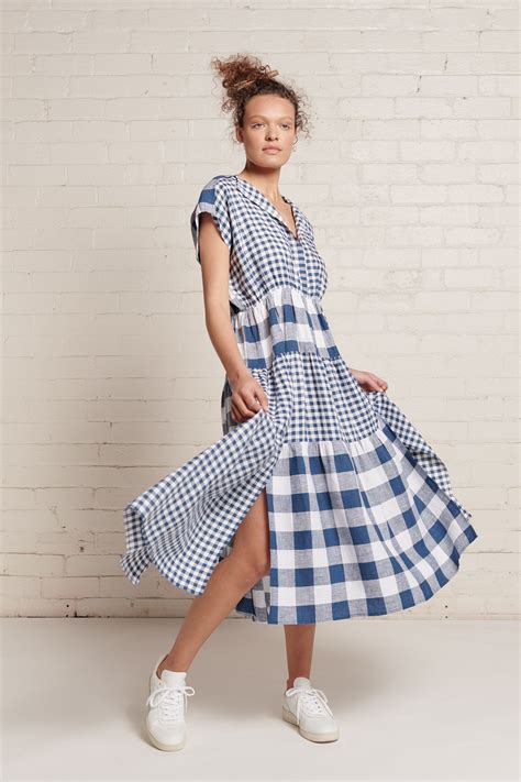 Gingham Linen Gingham Dress Ethical Fashion Slow Fashion Linen