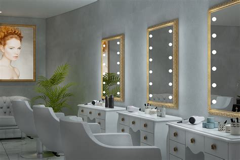 Salon mirrors with lights by Unica Luxury Lighted Mirrors