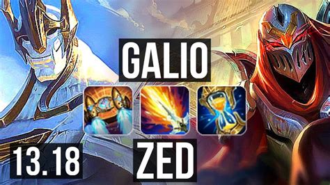 Galio Vs Zed Mid Winrate Godlike Br Diamond