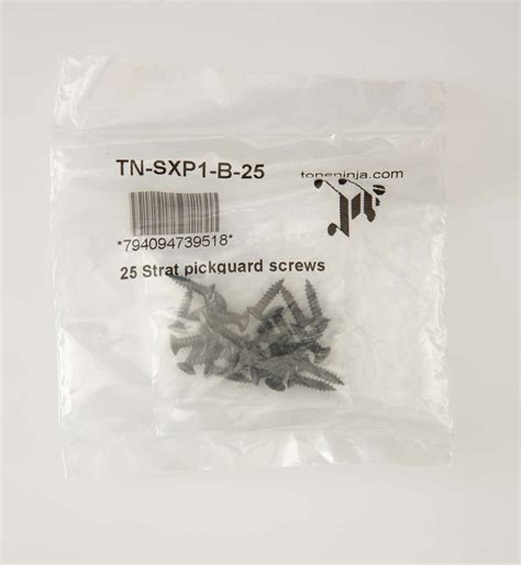 Genuine Tone Ninja Pickguard Screws For Fender 25 Pack Black