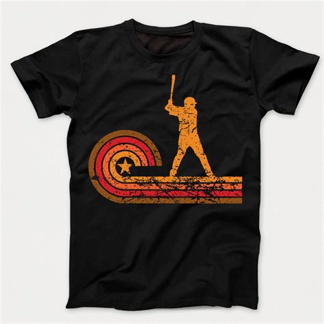 Retro Style Baseball Player Vintage Kids T Shirt T Shirts