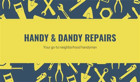 Free, custom printable handyman business card templates | Canva