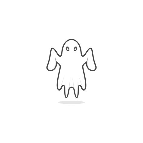 vector white ghost logo template Illustration 15779099 Vector Art at Vecteezy