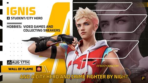 Free Fire Upcoming Character Ignis Ability Revealed Ob Update Free