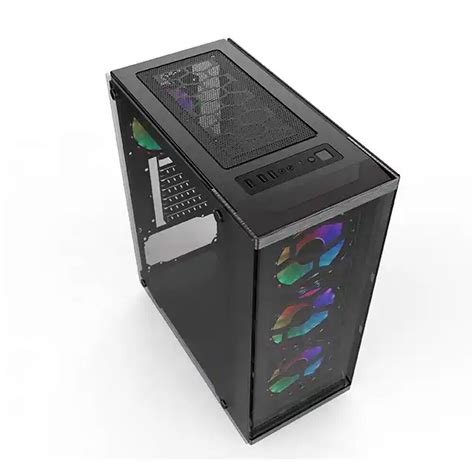 fully tempered glass atx computer case  tower atx gaming case oem