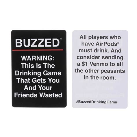 Buzzed Drinking Game Cards Examples Ihsanpedia