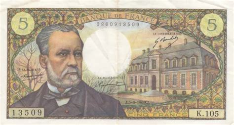 5 FRANCS PASTEUR 05 06 1969 Série K 105 EUR 22 00 PicClick FR