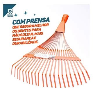 Vassoura Para Jardim Metalica 22 Dentes S Cabo Rastelo Grama Shopee