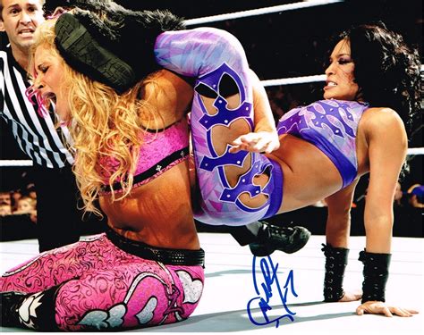 Wwe Diva Melina Autographed X Photo Auto Signed Autograph Vs Natalya