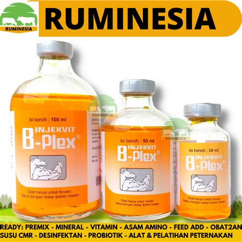 Jual INJEKVIT B PLEX 20ml 50ml Dan 100ml Vitamin B Complex B Kompleks