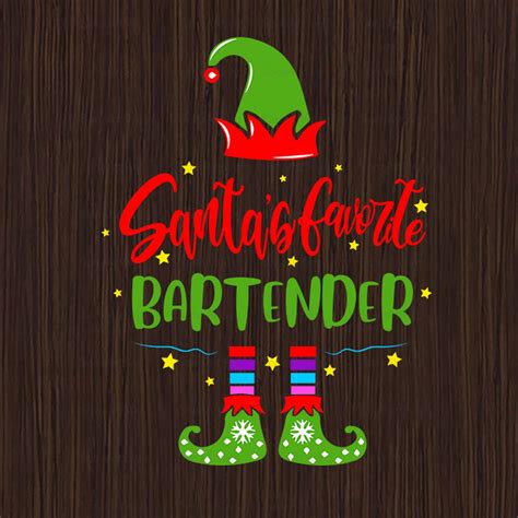 Santas Favorite Bartender Svg Png Christmas Svg Png Etsy