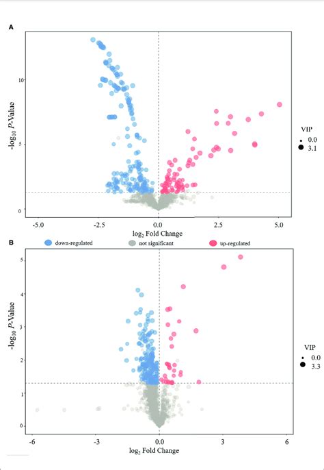 Volcano Plot For The Differentially Expressed Metabolites A POS