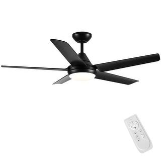 Black Ceiling Fan and Remote Control Dimmable Tri-Color Temperatures ...