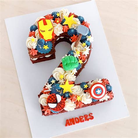 Superhero Avengers Numeric Cake