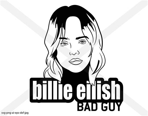 Billie Eilish Silhouette Art Svg Free Files Photoshop Illustrator My