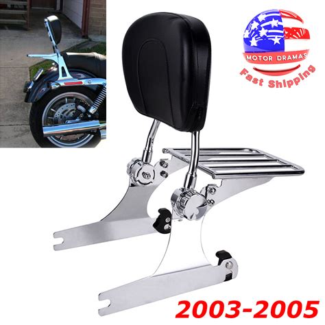 Detachable Backrest Sissy Bar With Luggage Rack For Harley Dyna Super