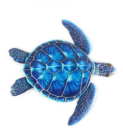 Buy Gsc Metal Sea Turtle Blue Decor Indoor Outdoor Wall Art Plaque