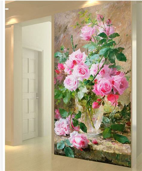 3d Stereoscopic Wallpaper Photo 3d Wallpaper European Style Rose Flower