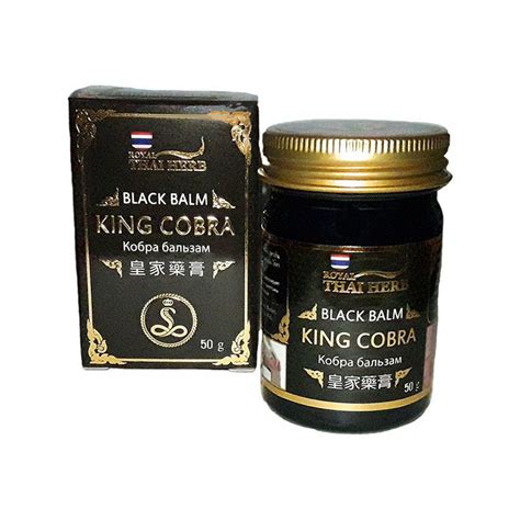 Тайский бальзам королевский черный кобра (Royal Thai Herb Black Balm ...