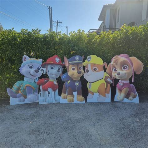 Paw Patrol Custom Character Cut Outs Choose Your Character Ryder Marshall Skye Rubble Chase