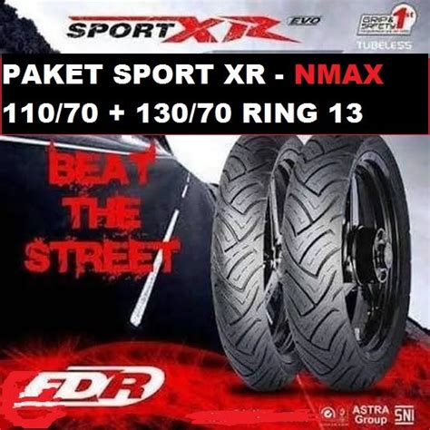 Jual Paket SEPASANG FDR Sport XR 110 70 130 70 13 Ban Ukuran