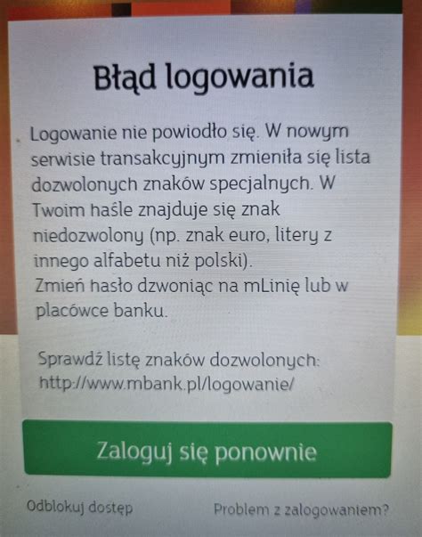 B D Logowania W Mbanku Klienci Maj Problem Ze Swoimi Has Ami