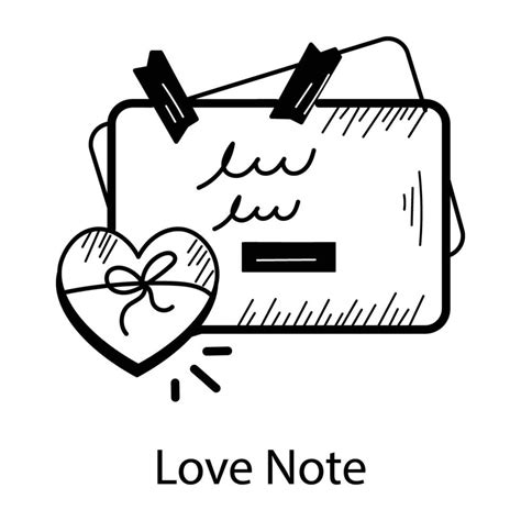 Trendy Love Note 44822918 Vector Art At Vecteezy