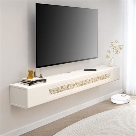 Amazon Pmnianhua Floating TV Stand With Mosaic Decor Wall Mounted