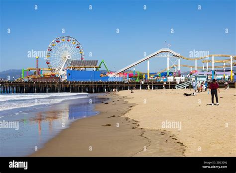 Pacific Park Amusements Roller Coaster And Big Wheel Santa Monica