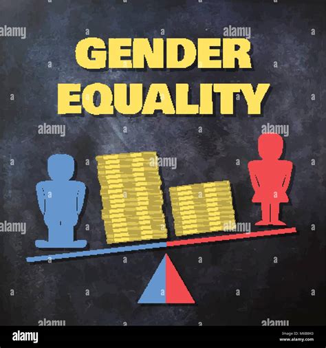 Gender Inequality Concept Illustration Male And Female Figures