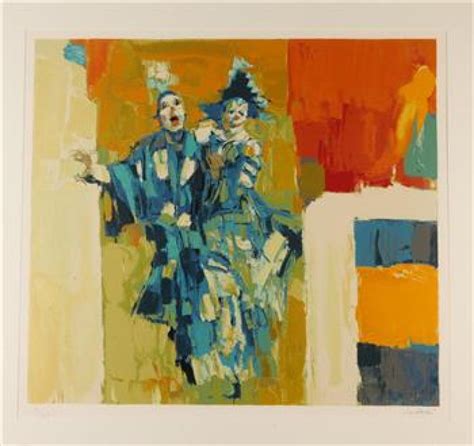 Bid Now Nicola Simbari Italian 1927 2012 Deux Clowns Limited Edition Silkscreen