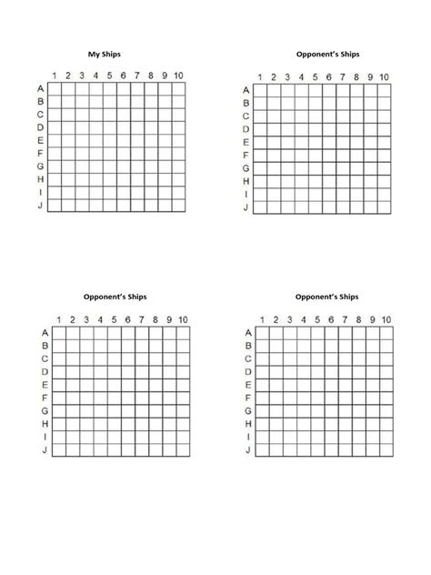 Battleship template | PDF