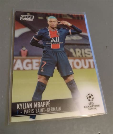 2020 21 Topps Stadium Club Chrome Kylian Mbappe 75 Trading Card