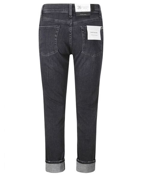7 For All Mankind Relaxed Skinny Slim Illusion Space In Grey Lyst Uk
