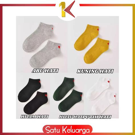 Jual SK P255 Kaos Kaki Motif Love Kaos Kaki Pendek Ankle Fashion Korea