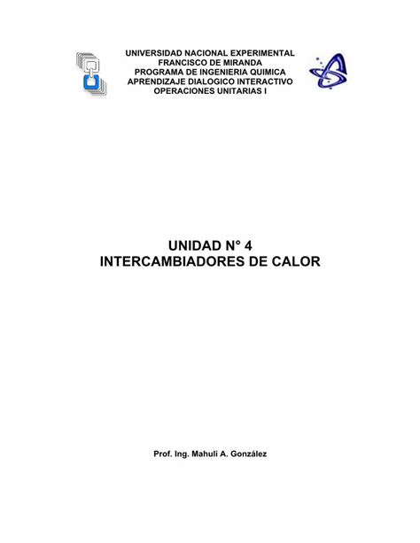 PDF UNIDAD N 4 INTERCAMBIADORES DE CALOR DOKUMEN TIPS