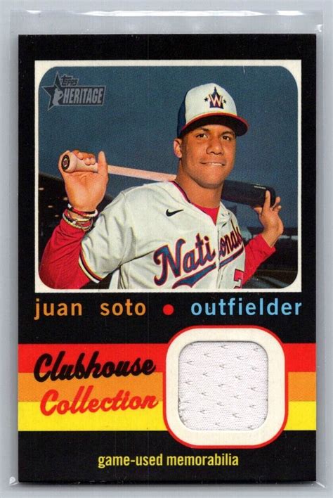 2020 Topps Heritage Clubhouse Collection Jrsy Relics Juan Soto CCR JS