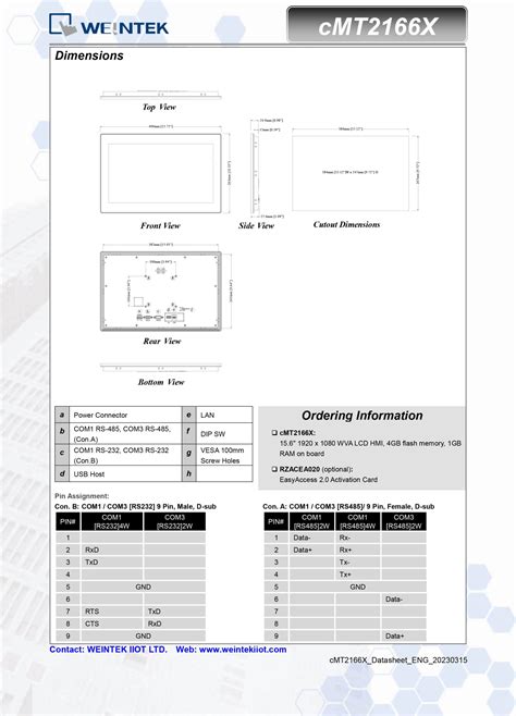 HMI Complex Weintek CMT2166X Display 15 6 Inch Multiproject Automatic