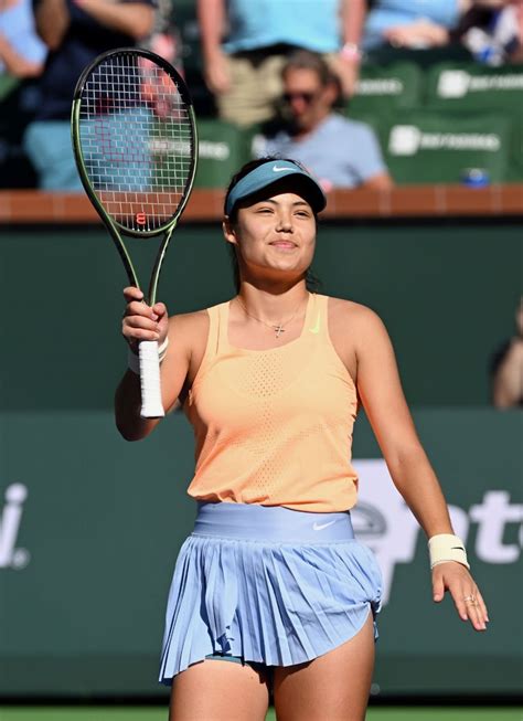 Emma Raducanu Wins First Round Match At Bnp Paribas Open In Indian Wells 03 09 2023 Hawtcelebs