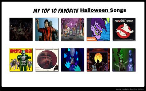 Top 10 Favourite Halloween Songs by GeoNonnyJenny on DeviantArt