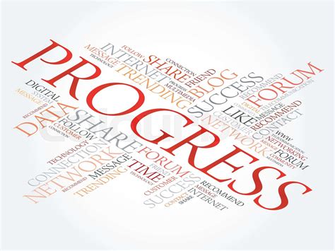 Progress Word Cloud Stock Vector Colourbox