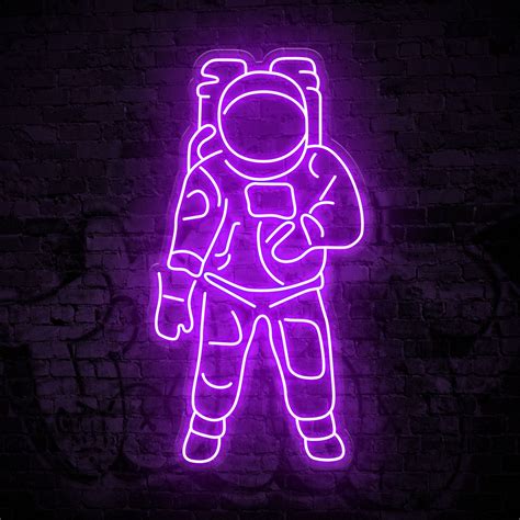 Astronaut Neon Sign Custom Neon Sign Led For Home Neon Wall Etsy