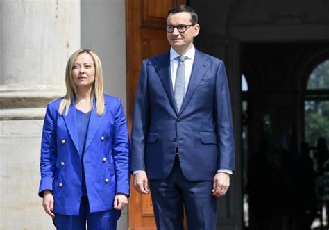 Giorgia Meloni E Mateusz Morawiecki A Varsavia Dago Fotogallery