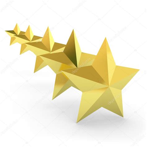 Five gold stars on white background Stock Photo by ©DmitryDDD 8513943