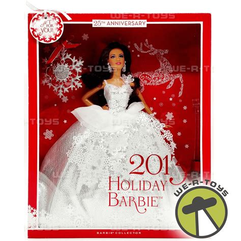 2013 Holiday Barbie African American Doll 25th Anniversary W Ornament X8255